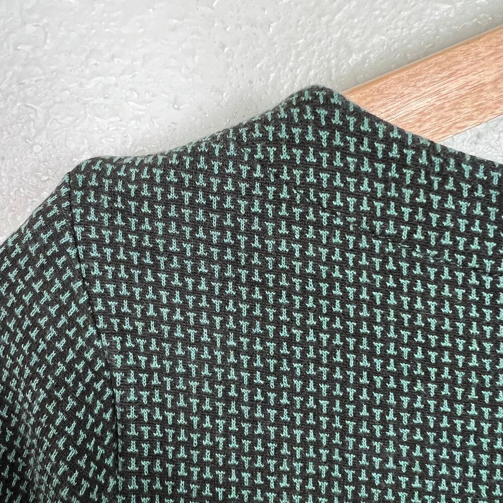 J. Jill Ponte‎ Knit Petite Small 3/4 Sleeve Black and Green Boat Neck  Tunic Top - Picture 6 of 7
